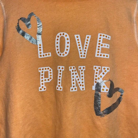 Love PINK Victoria’s Secret Vintage Y2K Full Zip Hoodie Medium - Picture 7 of 8